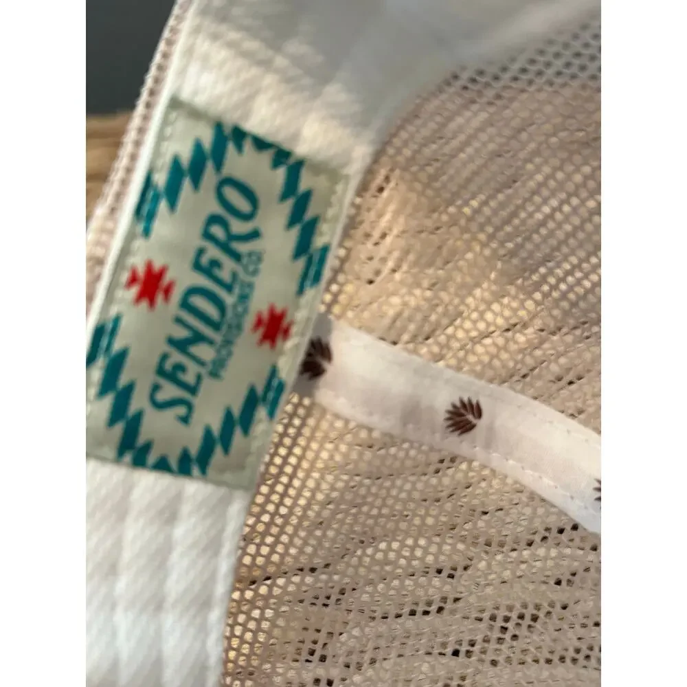 Sendero Provisions Co Cowboy Hat Trucker Snapback Cream Mesh Cap Adult